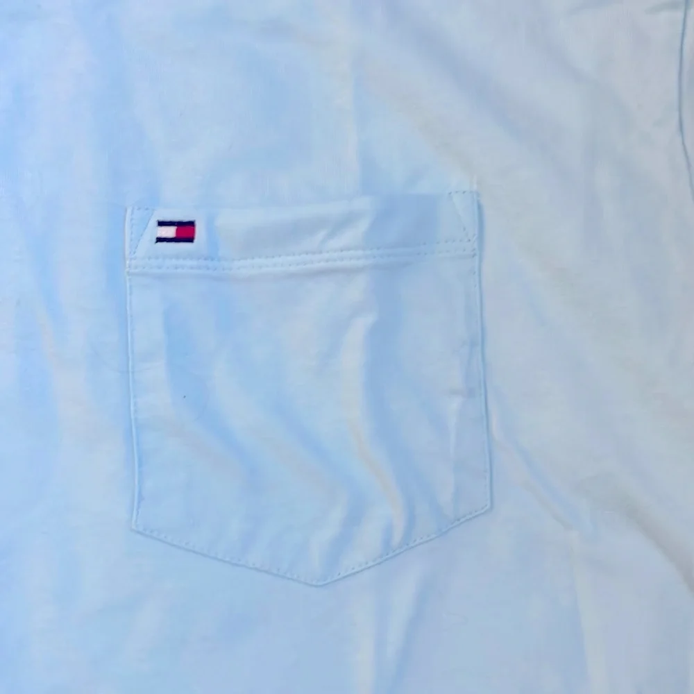 Tommy Hilfiger men’s XL light blue pocket short sleeve t-shirt. NWT - Picture 4 of 5